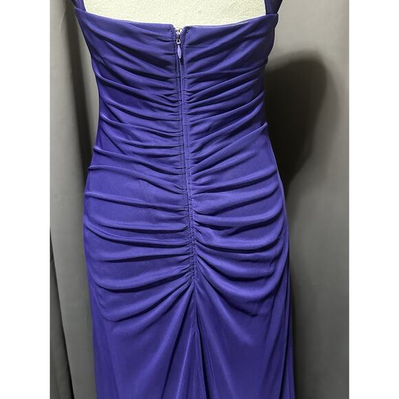 BLONDIE NITES Womens Purple Evening Gown Prom Dress Stacy Sklar Sz 9 - Picture 3 of 16